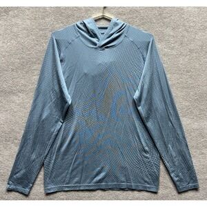 Lululemon Hoodie Mens XL Blue Metal Vent Tech Hooded Shirt Performance Hoody